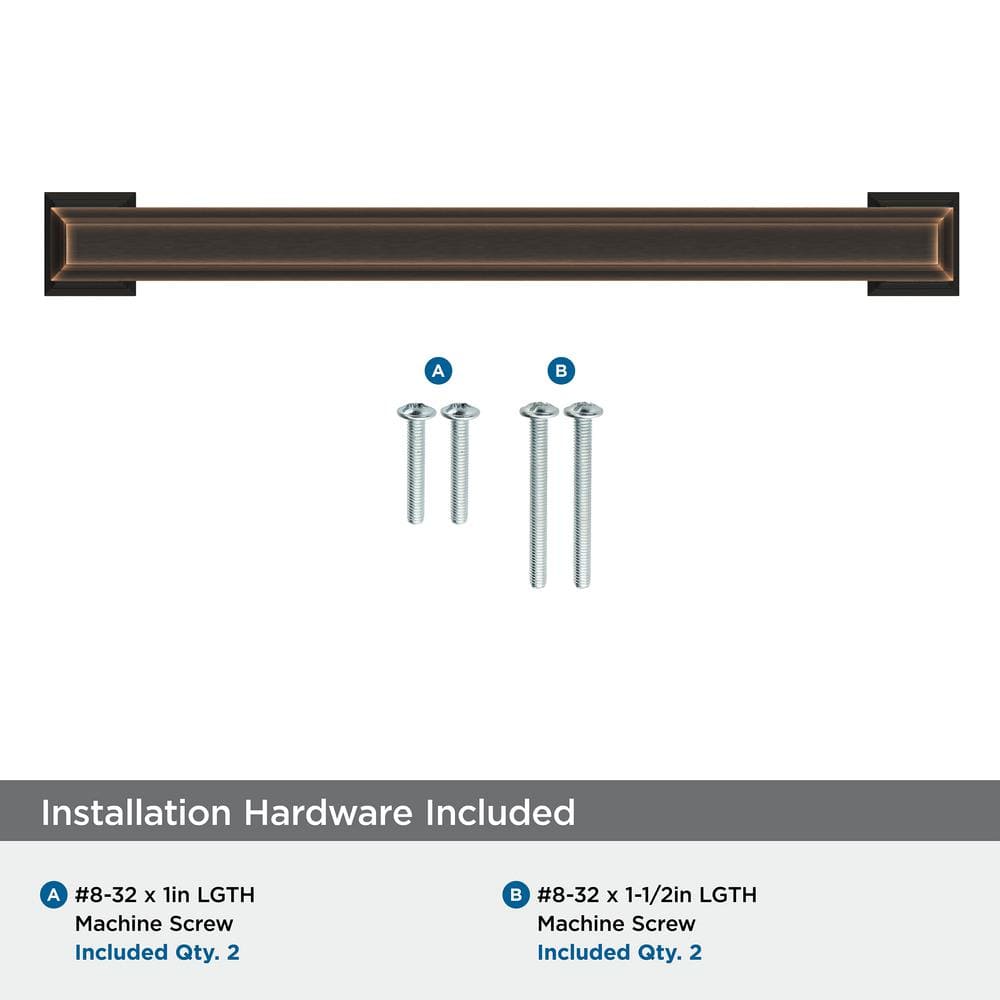 Oil Rubbed Bronze 7-Inch Modern Cabinet Pull with Mounting Hardware