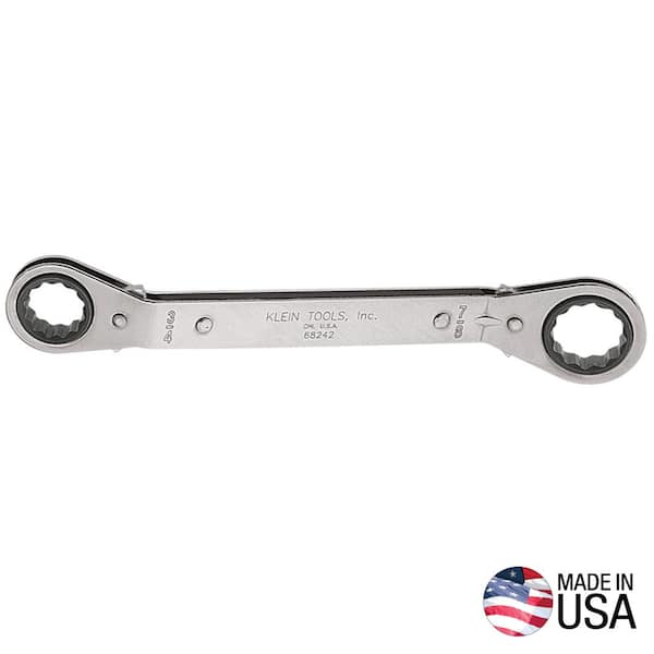 Klein Tools 3/4 in. x 7/8 in. Fully Reversible Ratcheting Offset Box Wrench