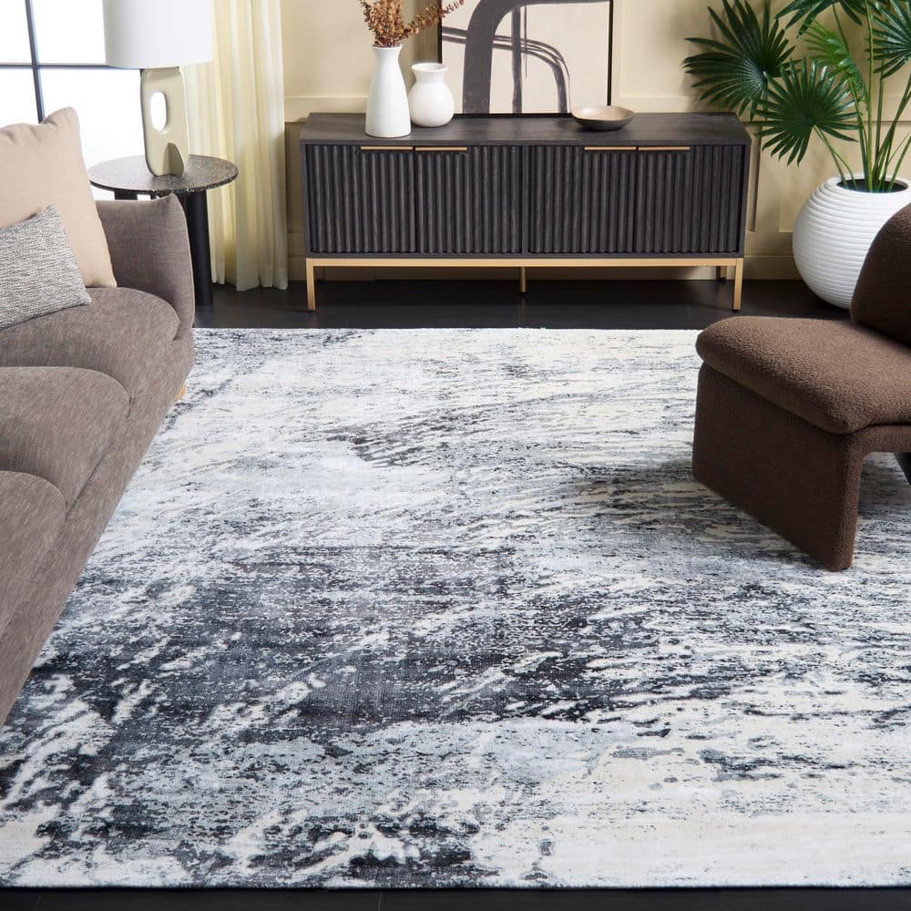 Mirage 9 ft. x 12 ft. Gray/Ivory Abstract Area Rug price history on PriceWatchPro