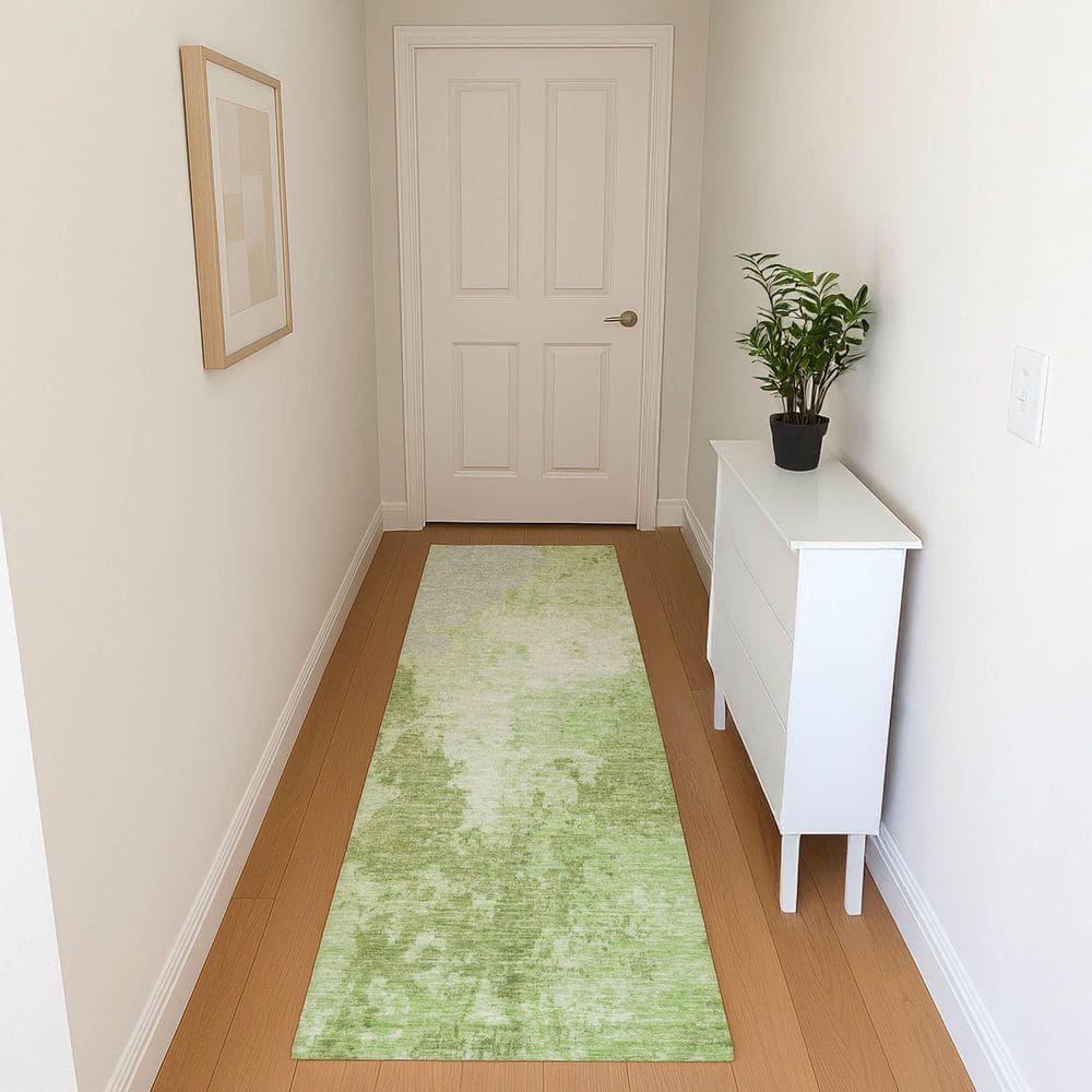 Mayfield Premium Machine Washable Abstract AMF1652 Aloe 2 ft. 3 in. x 7 ft. 6 in. Runner Rug price history on PriceWatchPro