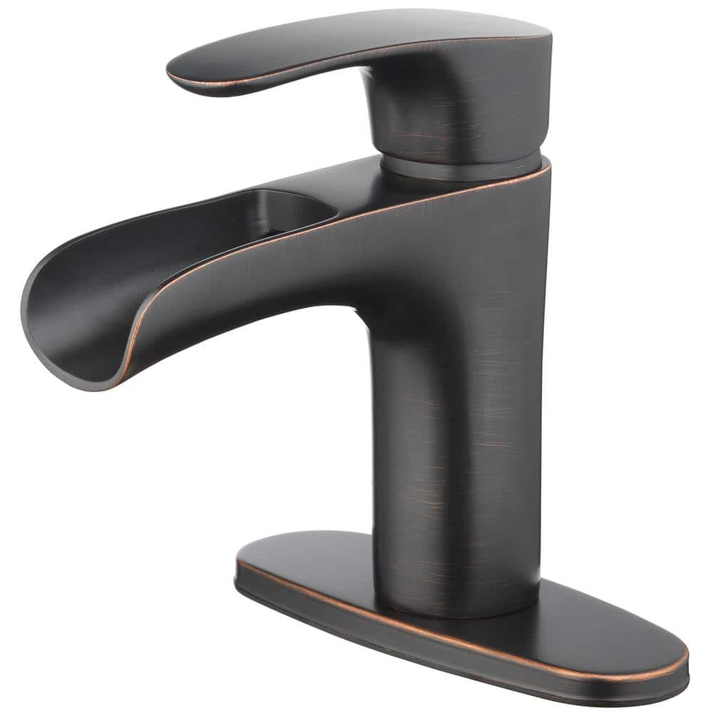 Capri Waterfall Single-Handle Bathroom Faucet in Oil-Rubbed Bronze