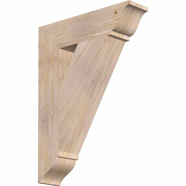 Ekena Millwork 5.5 in. x 32 in. x 24 in. Douglas Fir Traditional Smooth Bracket