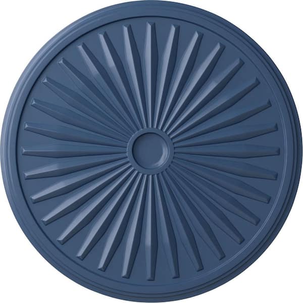 Ekena Millwork 1-3/8" x 33-1/8" x 33-1/8" Polyurethane Leandros Ceiling Medallion, Hand-Painted Americana