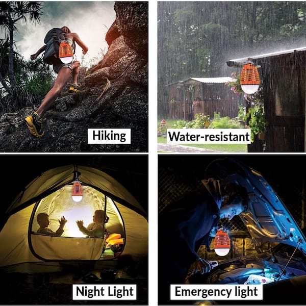 Zigzag LED Camping Lantern Flashlight Dimmable 180lm - Hokolite 1 Pack