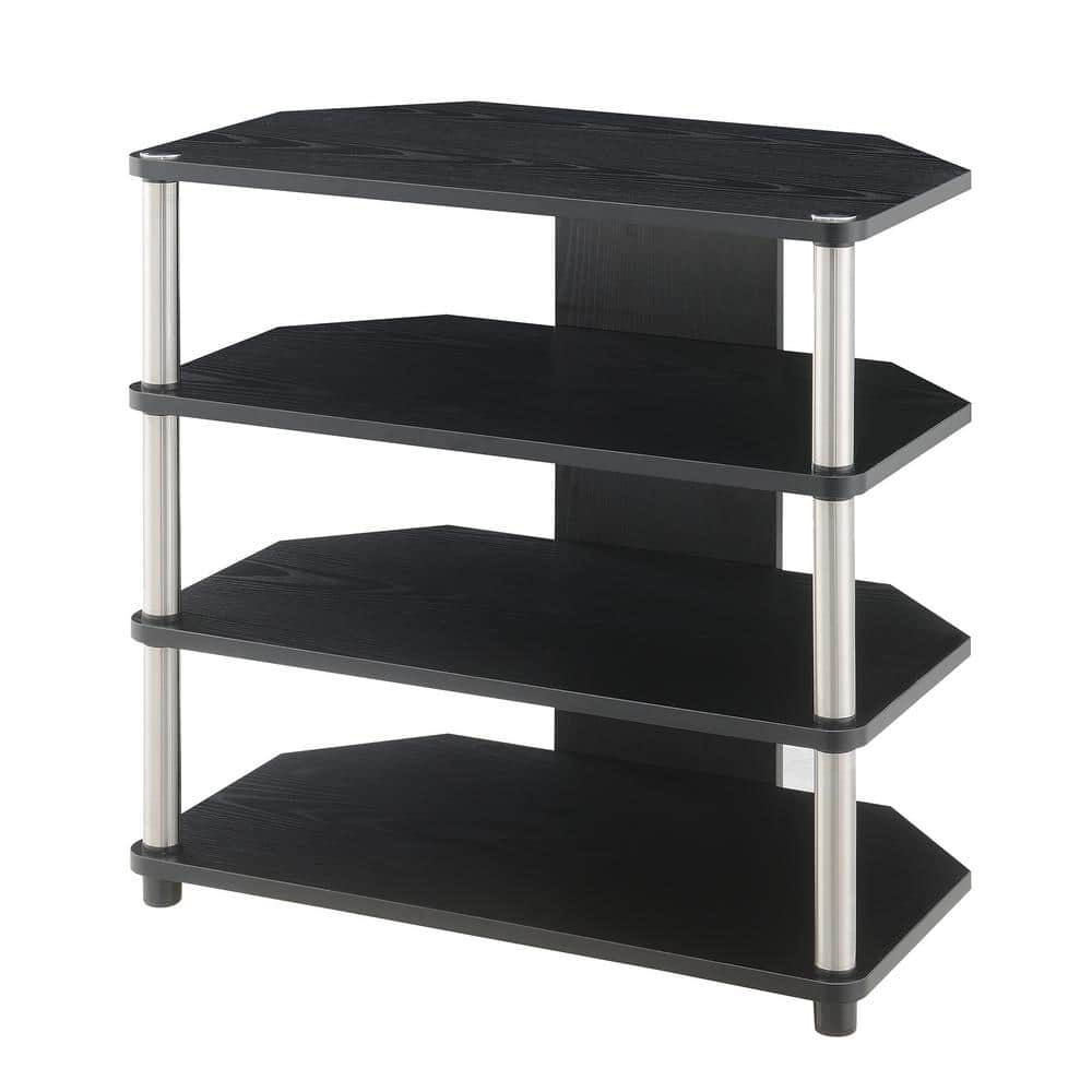 Convenience Concepts Designs2Go Black Corner TV Stand For TVs Up To 29   Black Convenience Concepts Tv Stands R5 297 64 1000 