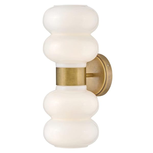 Nadia 2-Light Lacquered Brass Sconce