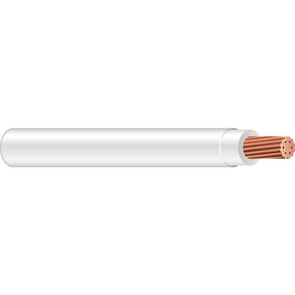 Southwire SIMpull 4-AWG Stranded White Copper THHN Wire (By-the-foot) in  the TFFN & THHN Wire department at