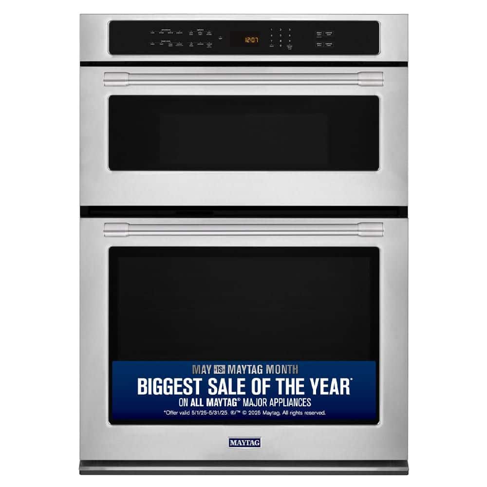 30 in. Electric Wall Oven with Built-In Microwave in Fingerprint Resistant Stainless Steel