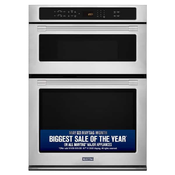 Maytag 30 in. Electric Wall Oven with Built-In Microwave in Fingerprint Resistant Stainless Steel