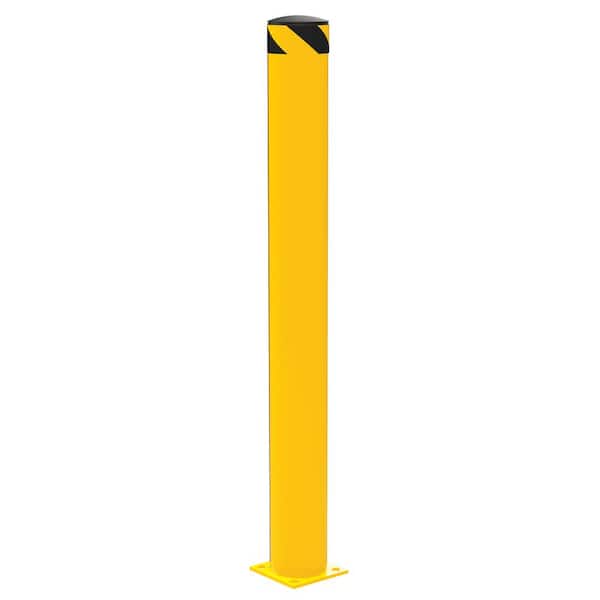 Vestil 62 in. x 6.5 in. Yellow Steel Pipe Safety Bollard