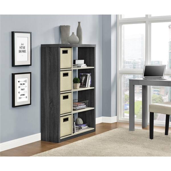 Altra Furniture Winlen Carmen Oak and Natural Oak Storage Open Bookcase