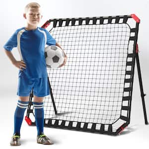 Soccer Rebound Net - Skill Training Gifts, Aids and Equipment for Kids and Teens Portable Kick-Back Rebounder