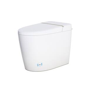Smart Toilet Elongated Bidet Toilet 1.27 GPF in White with Heated Seat, Warm Air Dryer, Warm Water, Adjustable Sprayer