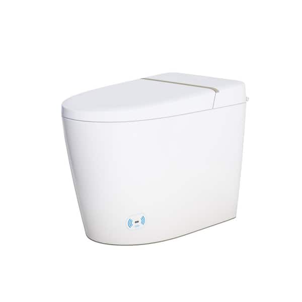 Smart Toilet Elongated Bidet Toilet 1.27 GPF in White with Heated Seat, Warm Air Dryer, Warm Water, Adjustable Sprayer