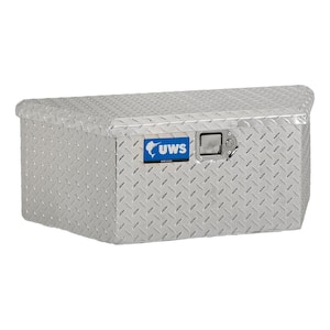 Bright Aluminum 34" Trailer Tongue Box with Low Profile (Heavy Packaging)
