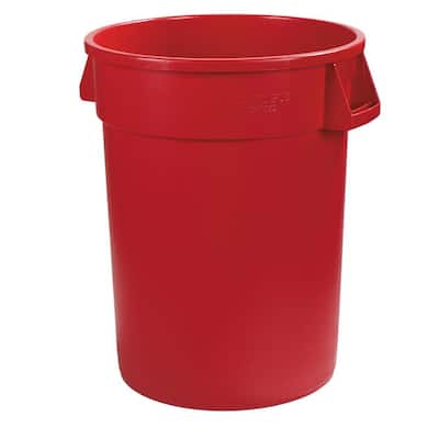 Bronco 32 Gal. Red Round Trash Can (4-Pack)