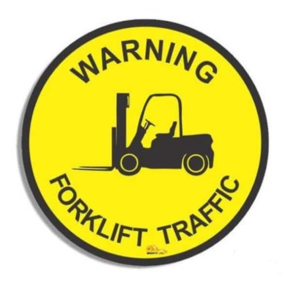 Mighty Line 24 in. Warning Fork Lift Traffic Industrial Strength Floor Sign