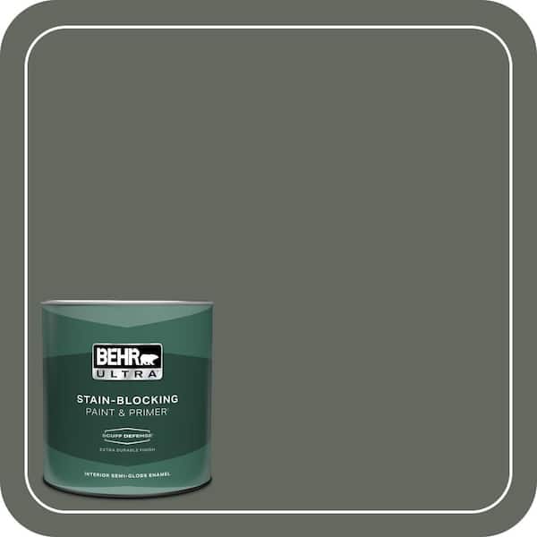 BEHR ULTRA 1 qt. #N410-6 Pinecone Hill Extra Durable Semi-Gloss Enamel Interior Paint & Primer