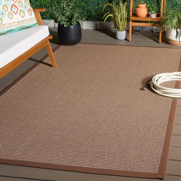 Napa Faux Sisal 100 5 ft. x 8 ft. Marble/Brown Geometric Area Rug