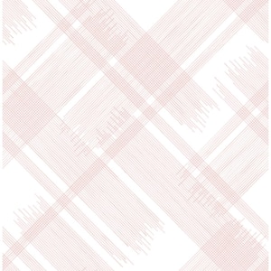 Pink Zag Modern Plaid Wallpaper Border Sample