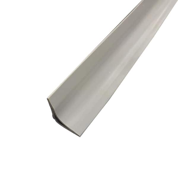 1.2 in. W x 16.4 ft. L x 0.5 in. D Self-Adhesive PVC Flexible Inside Corner Trim, Gray