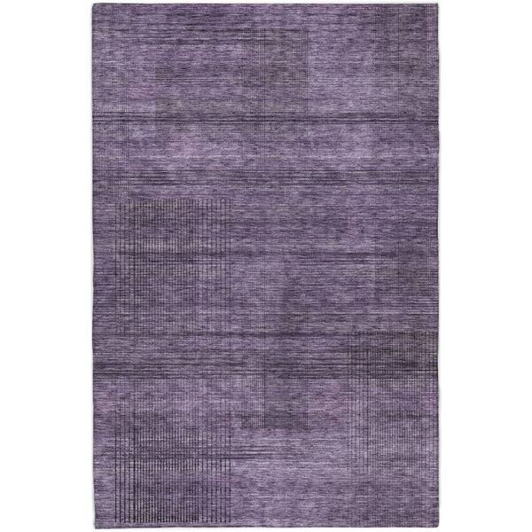 Dream Shag Premium Machine Washable Abstract ADS820 Plum 5 ft. x 7 ft. 6 in. Area Rug