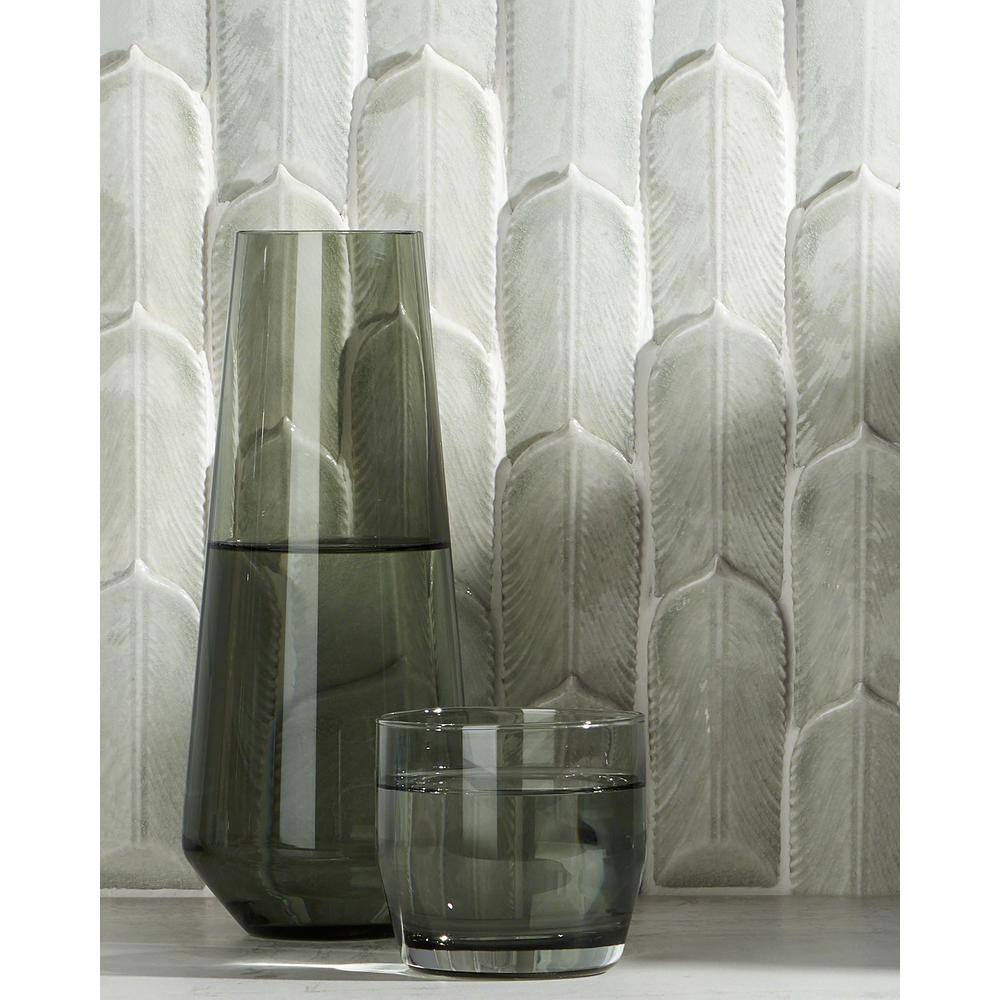 Ice Green Ceramic Herringbone Mosaic Tile 12x12