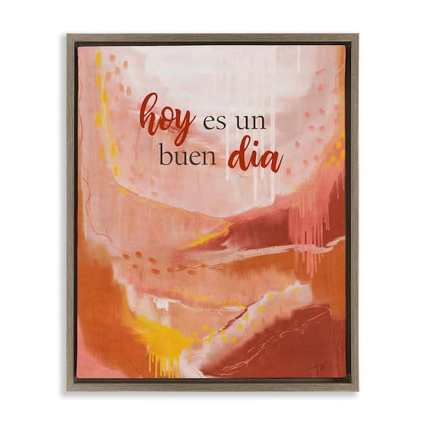 Stupell Industries Today's a Good Day by Angel Nicole Brown Floater Frame Typography Graphic Art Print 31 in. x 25 in.