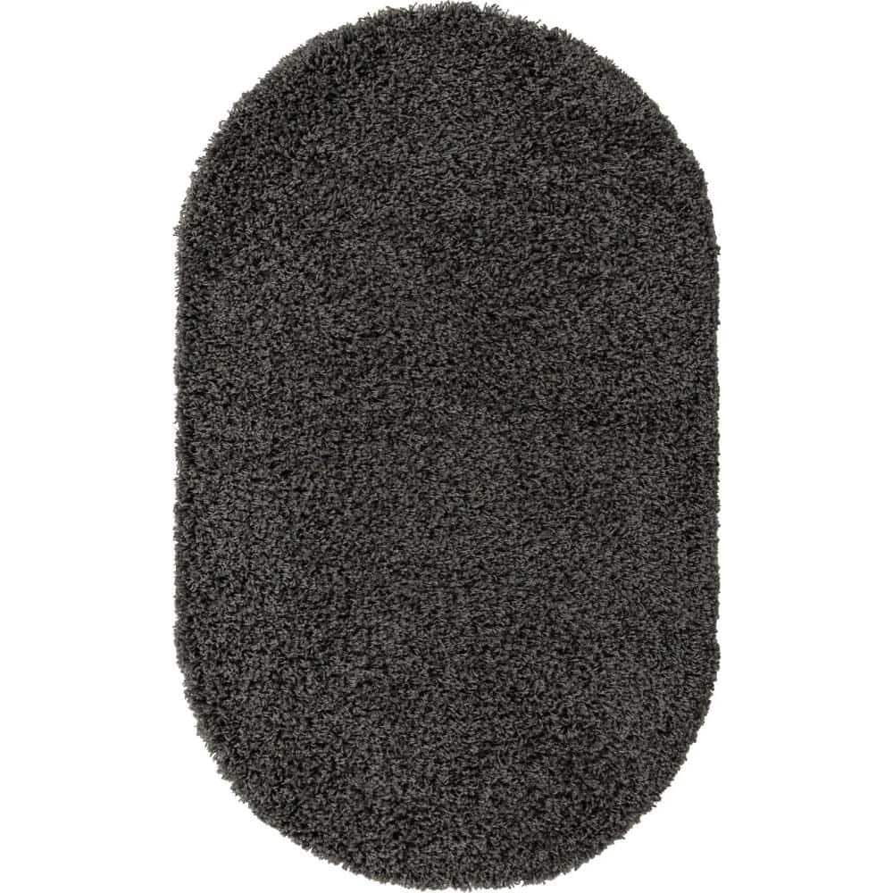 Solid Shag Graphite Gray 3 ft. 3 in. x 5 ft. 3 in. Area rug price history on PriceWatchPro