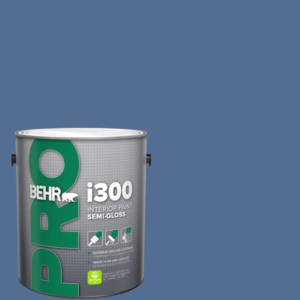 1 gal. #M530-6 Charter Blue Semi-Gloss Interior Paint