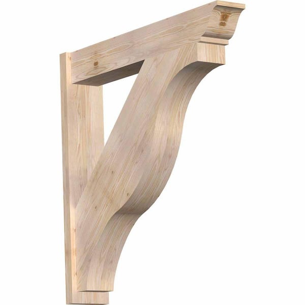 Ekena Millwork 8 in. x 44 in. x 44 in. Douglas Fir Fuston Traditional Smooth Outlooker