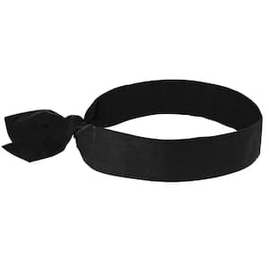 Chill-Its 6700 Black Evaporative Cooling Bandana Headband Tie - 1 Pack