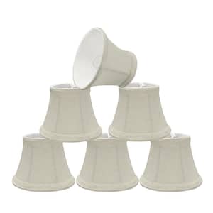 5 in. x 4 in. Off White Bell Lamp Shade (6-Pack)