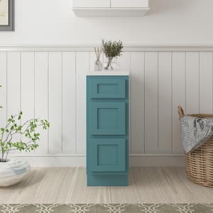 12 in. W x 21 in. D x 32.5 in. H 3-Drawer Bath Vanity Cabinet Only in Sea Green