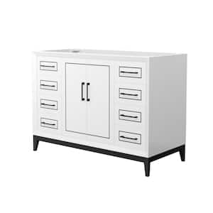 Marlena 47.75 in. W x 21.75 in. D x 34.5 in. H Single Bath Vanity Cabinet without Top in White