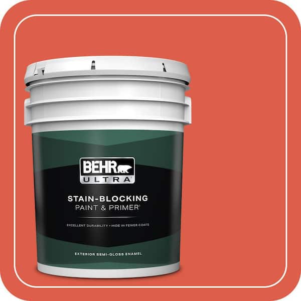 BEHR ULTRA 5 gal. #P180-6 Pimento Semi-Gloss Enamel Exterior Paint & Primer