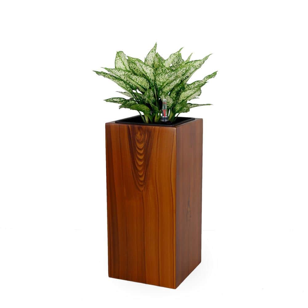 11 in. x 23.6 in. Plastic Composite Self-Watering Square Planter Box