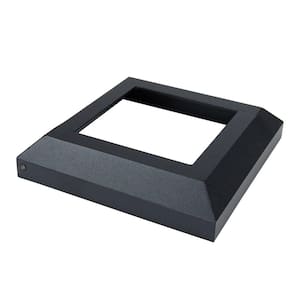 4 in. x 4 in. Black Sand Aluminum Deck Post Base Cover