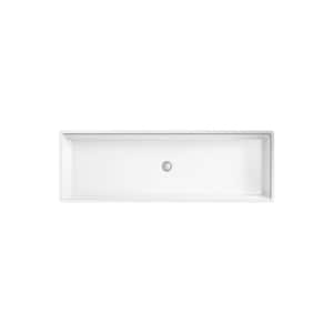 Verticyl 42.5 in. Rectangular Undermount Bathroom Sink in White