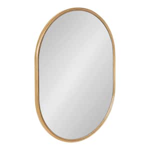Medium Oval Gold Neo-Classical Mirror (24 in. H x 18 in. W)