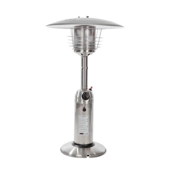 Fire Sense 10,000 BTU Stainless Steel Tabletop Propane Gas Patio Heater