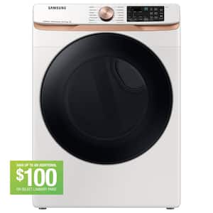 7.5 cu. ft. Smart Gas Dryer in Ivory Beige with Steam Sanitize+ and Sensor Dry