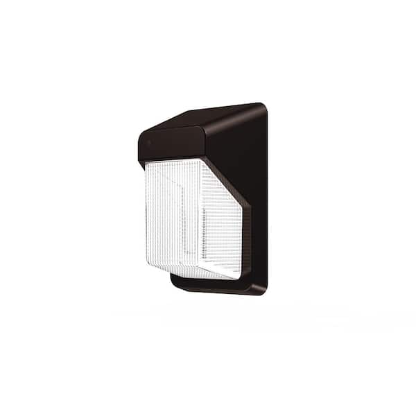 PROBRITE 150W Equivalent Integrated LED Bronze Outdoor Wall Pack Commercial Over Door Light, 3000 Lumens