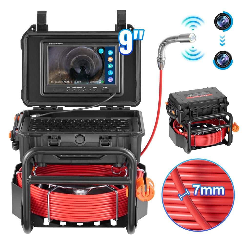 98 ft. Sewer Camera Self-Leveling 9 in Screen with Distance Counter and DVR price history on PriceWatchPro