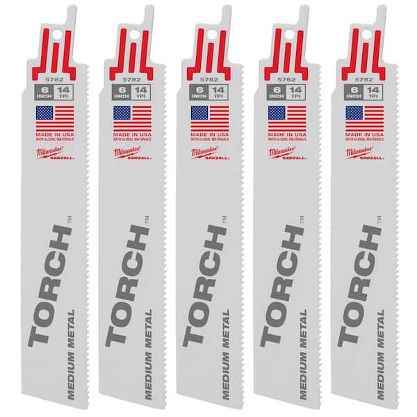 Milwaukee 6 in. 14 TPI TORCH Medium Metal Cutting SAWZALL