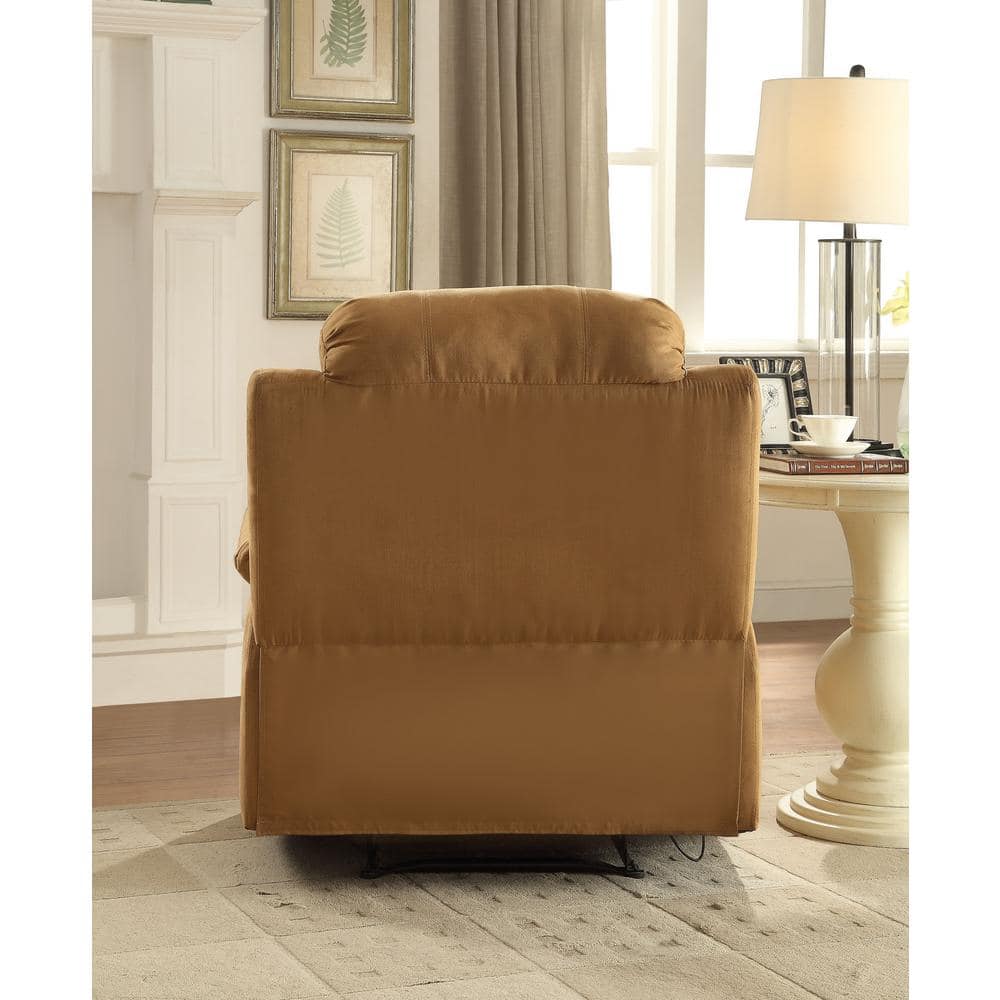 Parklon Brown Microfiber Recliner with Pillow Top Arms
