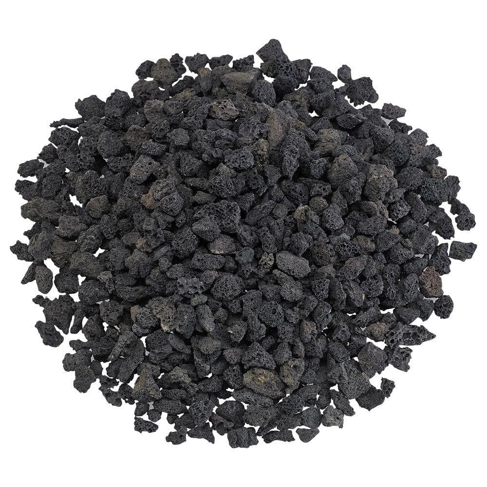 Black Volcanic Lava Rock for Fire Pits and Fireplaces - 10 lbs