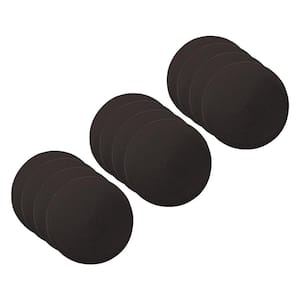 Black Woven 15 in. H x 15 in. W Round Polypropylene Placemat (Set of 12)