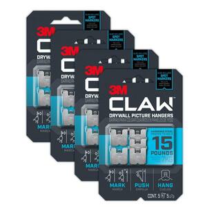 CLAW 15 lbs. Drywall Picture Hanger with Temporary Spot Marker (Pack of 20-Hangers and 20-Markers)