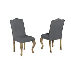 Tiffany's Gray Upholstery Side Chair Set of 2 Chairs 22"